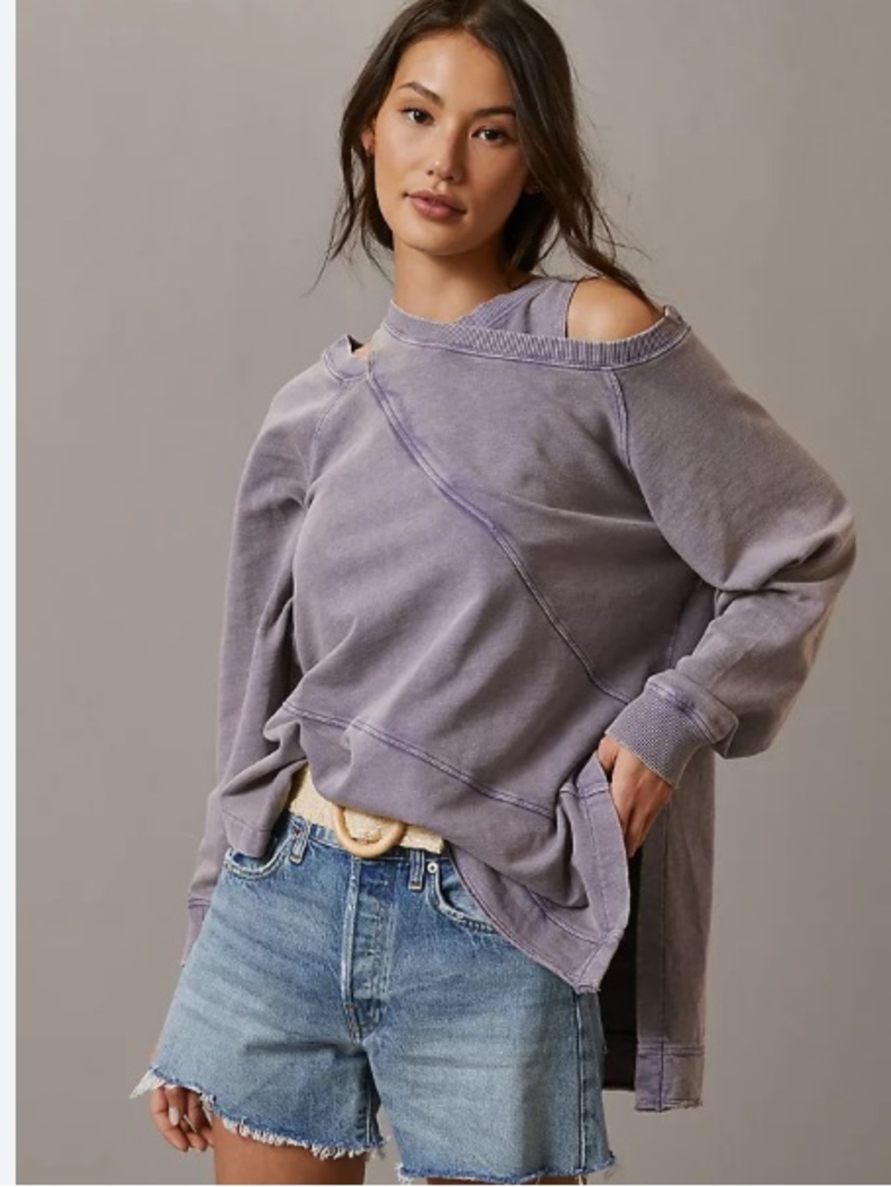 Anthropologie Pilcro Crossover Sweatshirt Boho Comfy Grunge Size XS